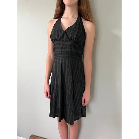 Womens Halter Style Zebra Striped Fall Sundress Dress | Rogan for Target | sz 7 - Picture 3 of 8